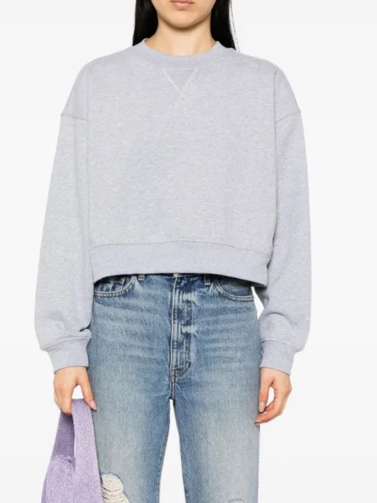 Reformation Tops - Reformation Gray Organic Cotton Cropped Sweatshirt XS